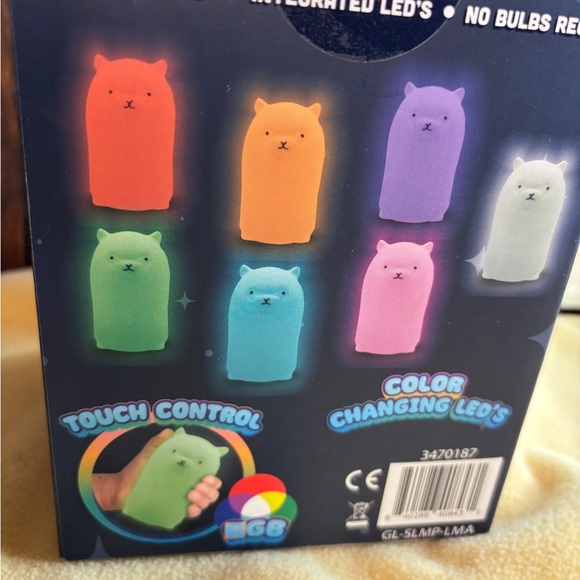 Squish Tap Light Rechargeable Nightlife Llama Silicone Multi color NWB - Picture 5 of 7
